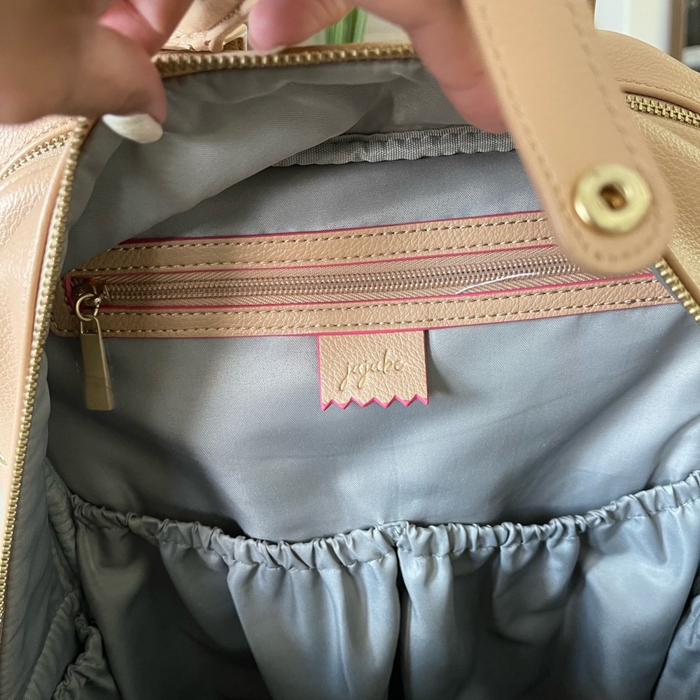 Jujube Million Pockets Backpack Vegan Leather Beige - Picture 9 of 15
